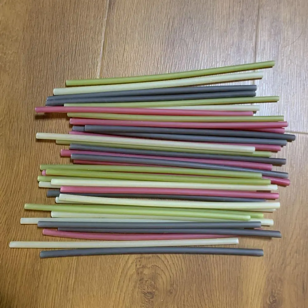 

Mix Color Sugarcane Bagasse straws Eco-Friendly new Rice straw Edible Rice Drinking Straws, Natural wheat straw color