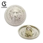 Promotion garment accessory custom logo silver made metal shank buttons for coat