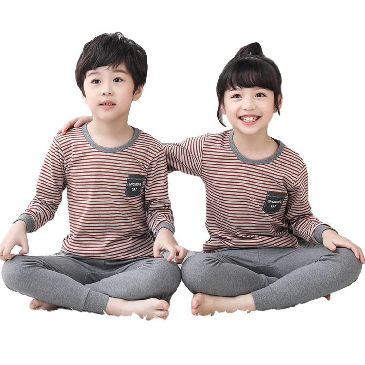 Autumn children's pajamas striped simple style wholesale boys' pajamas and girls clothing, As picture & customized
Autumn children's pajamas striped simple style wholesale boys' pajamas and girls clothing, As picture & customized