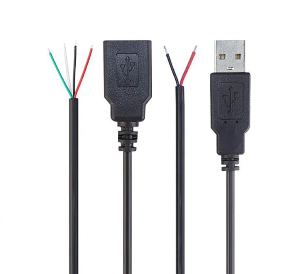 Manufacturers customize 22AWG USB 2.0 cable to Pigtail wire end open with tinned cable, Black
Manufacturers customize 22AWG USB 2.0 cable to Pigtail wire end open with tinned cable, Black