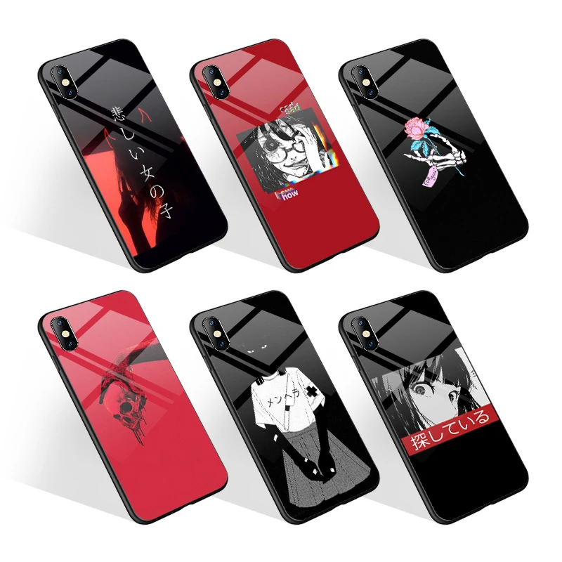 Custom Print Anime Aesthetic phone case for iPhone 12 11 Pro XR XS MAX Tempered glass TPU case for A51 A71 S20 Back Cover, Black
Custom Print Anime Aesthetic phone case for iPhone 12 11 Pro XR XS MAX Tempered glass TPU case for A51 A71 S20 Back Cover, Black