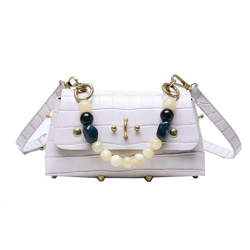2021Summer Fashion Stone PU Leather Small Bags Cross Strap Shoulder Pearl Handle Bucket Purse Private Label Handbags Women
2021Summer Fashion Stone PU Leather Small Bags Cross Strap Shoulder Pearl Handle Bucket Purse Private Label Handbags Women