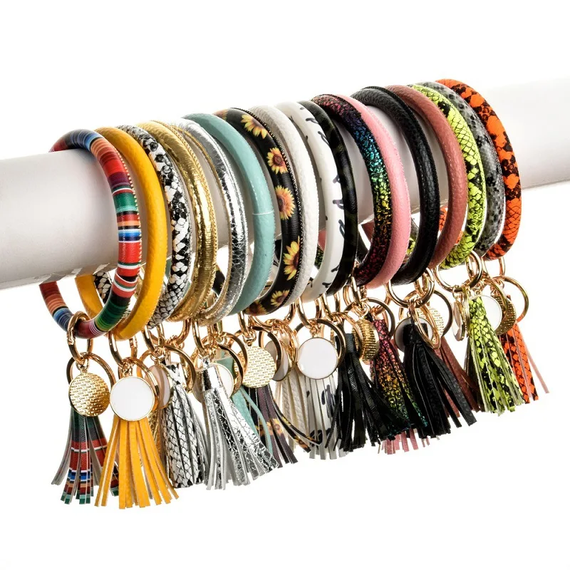 Amazon Hot Sale PU Leather Snakeskin Tassel Bracelet Bangle Leapord Bracelets with Round DIsc
Amazon Hot Sale PU Leather Snakeskin Tassel Bracelet Bangle Leapord Bracelets with Round DIsc