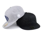 Custom plain black 100% acrylic snapback hats