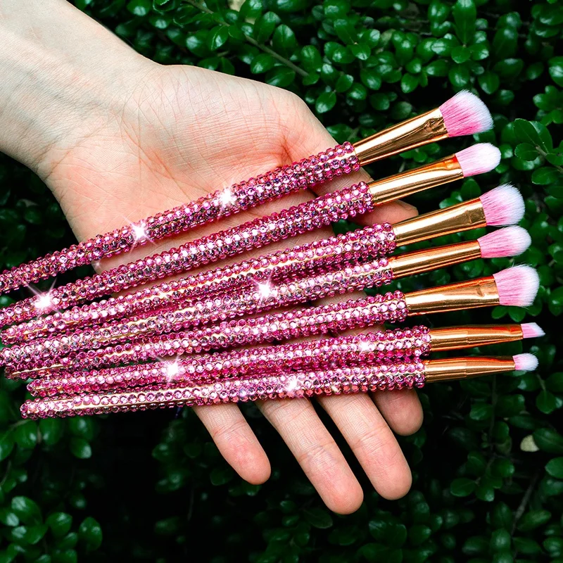 Newest Hot Style Professional 7pcs Pink Bling Glitter Makeup Brushes Set, Pink;gray;black
Newest Hot Style Professional 7pcs Pink Bling Glitter Makeup Brushes Set, Pink;gray;black