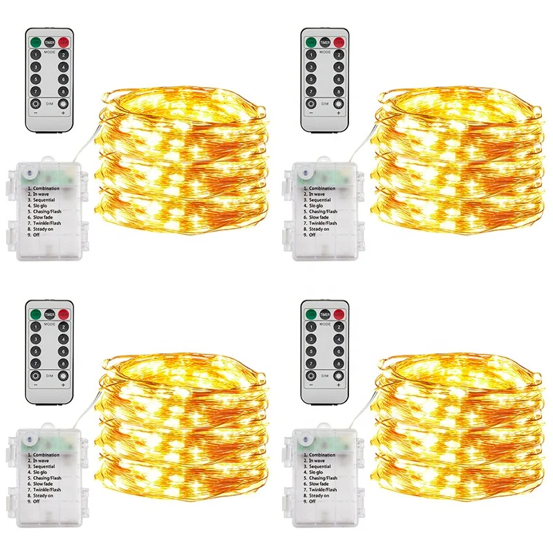 Holiday Lighting Led String Light 10 meters With 100 Led Battery Copper Wire Fairy Christmas Lights with remote control
Holiday Lighting Led String Light 10 meters With 100 Led Battery Copper Wire Fairy Christmas Lights with remote control