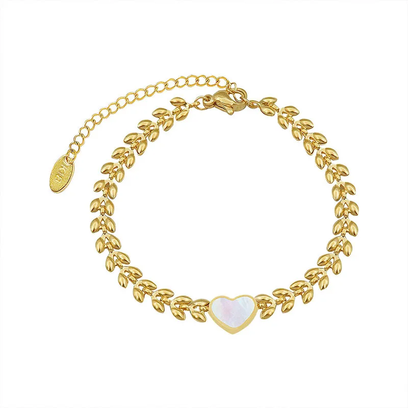 Luxury maisui Haibei heart-shaped stainless steel 18K Gold Plated Bracelet, Gold/silver
Luxury maisui Haibei heart-shaped stainless steel 18K Gold Plated Bracelet, Gold/silver