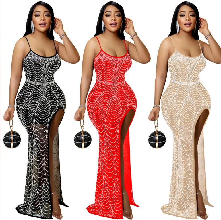 C5730 2022 Spring Summer New Fashion Ladies Solid Long Dresses Women Suspenders Irregular Hot Drill Long Dress, As pictures
C5730 2022 Spring Summer New Fashion Ladies Solid Long Dresses Women Suspenders Irregular Hot Drill Long Dress, As pictures