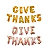 GIVE THANKS Rose Gold & Golden Letters Foil Mylar Ballons Thanksgiving Decoration Thanks Giving Party Supplies