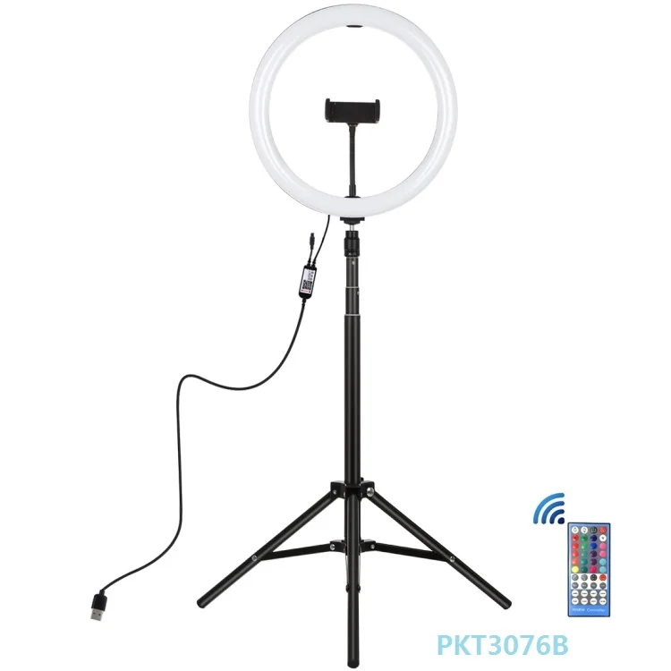 Stocked 11.8 inch RGBW LED Ring Light and 1.65m Tripod Stand Live Broadcast Kit
Stocked 11.8 inch RGBW LED Ring Light and 1.65m Tripod Stand Live Broadcast Kit