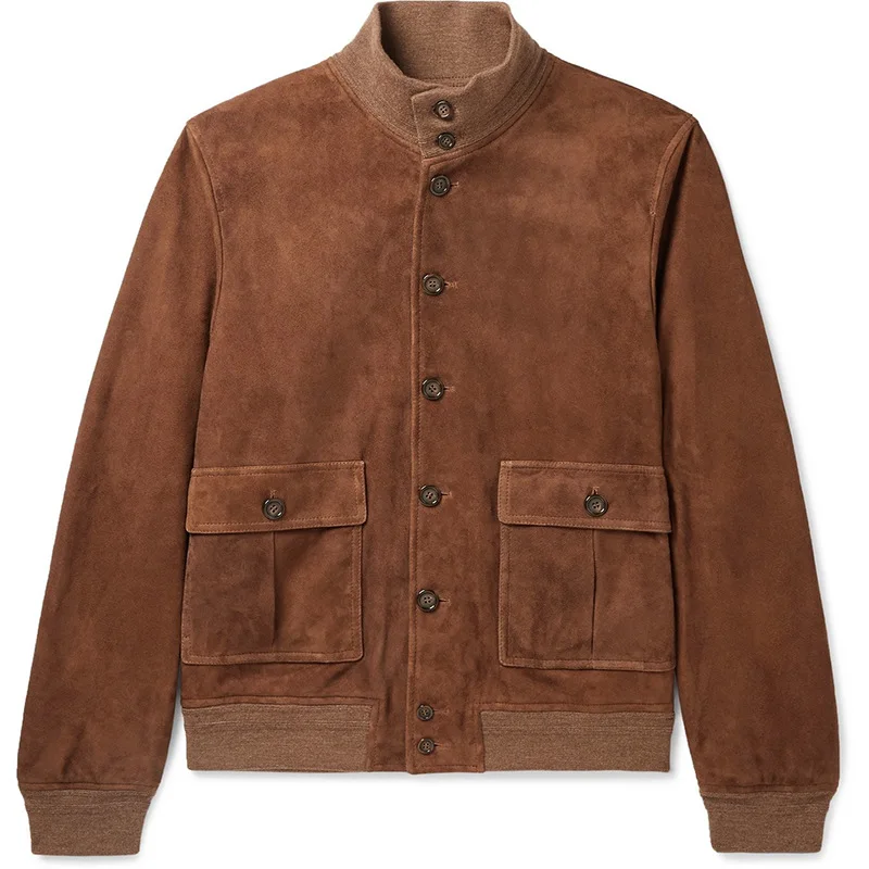 British Style Autumn Winter Men's Slim Fit Bomber Jacket Coat Brown Color Fashion Gentleman Jackets
British Style Autumn Winter Men's Slim Fit Bomber Jacket Coat Brown Color Fashion Gentleman Jackets