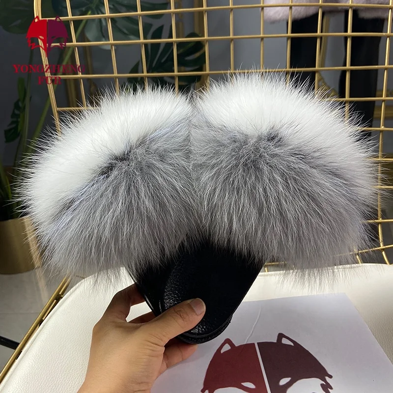 Fur Slippers Women Real Fox Fur Sandals Flip-Flops 2020 Plush Fashion Shoes Fluffy Sliders Hot Sale
Fur Slippers Women Real Fox Fur Sandals Flip-Flops 2020 Plush Fashion Shoes Fluffy Sliders Hot Sale