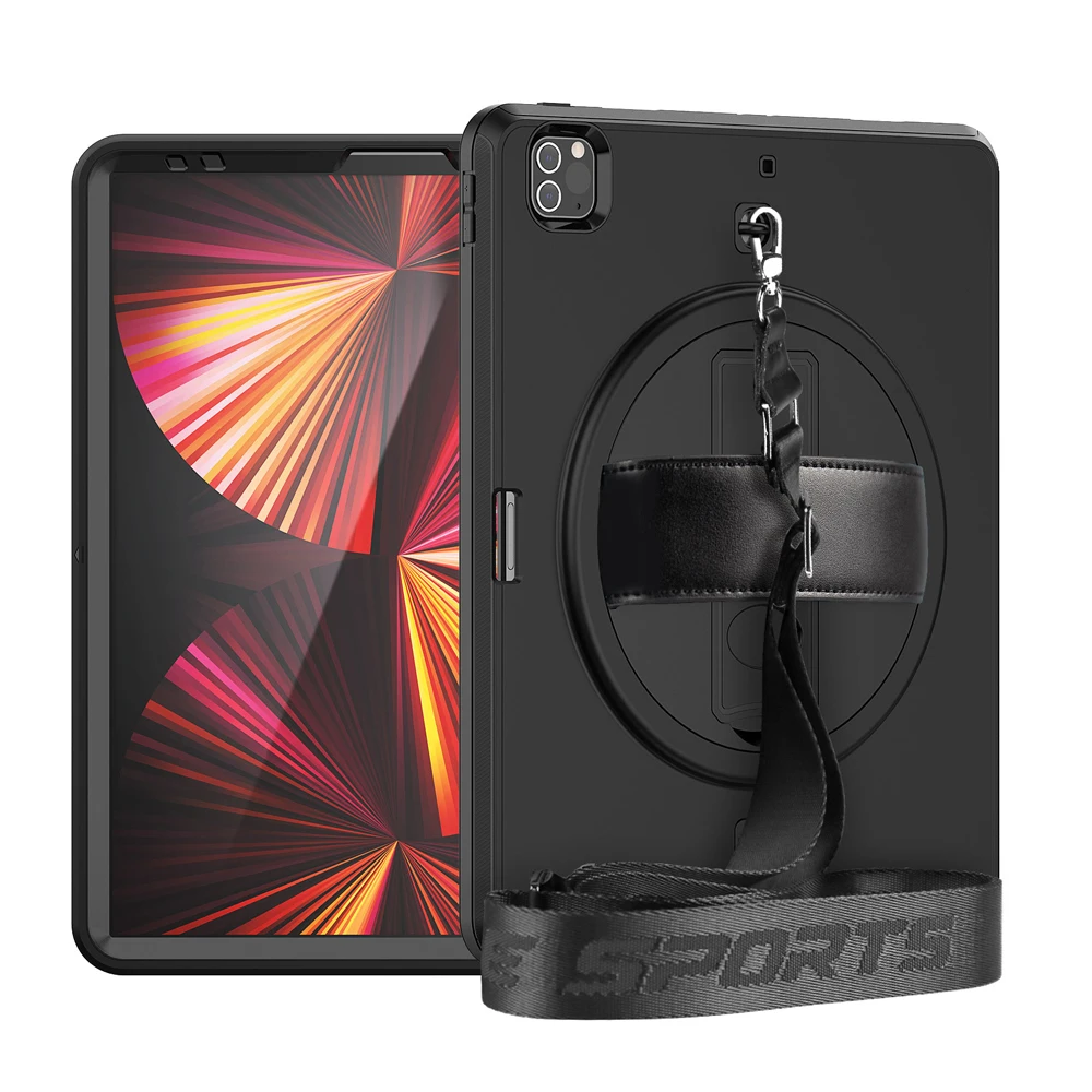 For iPad Pro 12.9" 2018/2020/2021 Case Heavy Duty Cover +Shoulder Strap Kickstand Pencil Holder Built-in Screen Protector
For iPad Pro 12.9" 2018/2020/2021 Case Heavy Duty Cover +Shoulder Strap Kickstand Pencil Holder Built-in Screen Protector