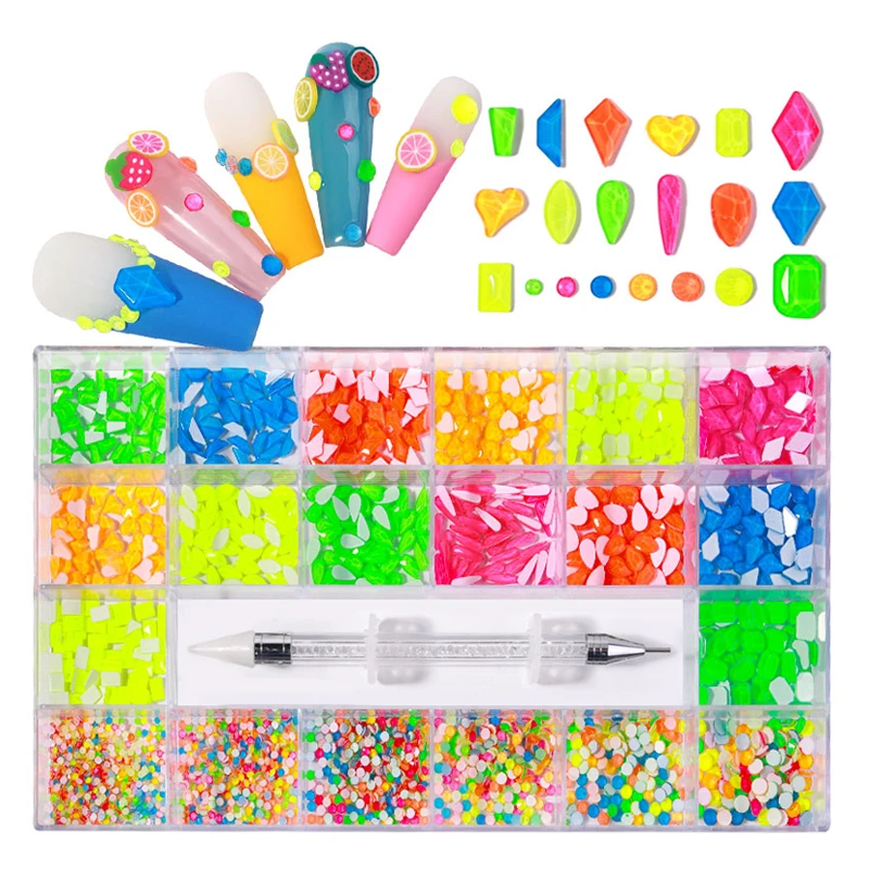 Fluorescence Crystal Nail Art Rhinestones 3D Flatback Non Hotfix Glass Diamonds Candy Colorful Nail Rhinestones Decorations, Fluorescence colorful
Fluorescence Crystal Nail Art Rhinestones 3D Flatback Non Hotfix Glass Diamonds Candy Colorful Nail Rhinestones Decorations, Fluorescence colorful