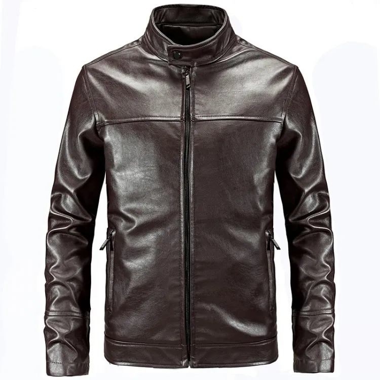 Wholesale Mens Casual Leather Jacket Autumn Winter Fashion Thicken Fleece Lined Jacket Brown Color Leather Jaket, Customized color
Wholesale Mens Casual Leather Jacket Autumn Winter Fashion Thicken Fleece Lined Jacket Brown Color Leather Jaket, Customized color