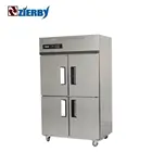 4 door stainless steel commercial fridge upright industrial refrigerator cooler