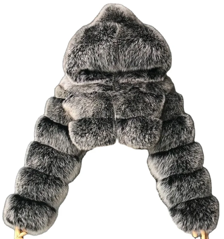 Winter women's fur coat solid colors short fur coat corpped furry bubble faux fur coat with hood
Winter women's fur coat solid colors short fur coat corpped furry bubble faux fur coat with hood