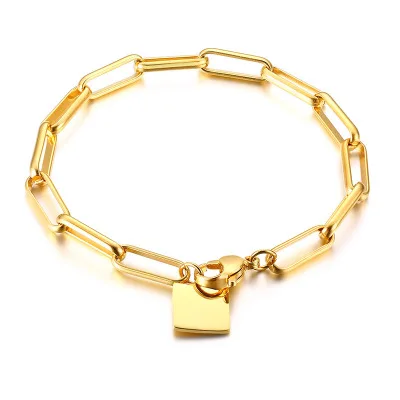 Women Jewelry 18K Gold Plating Stainless Steel Bracelets With Geometric Pendant Jewelry
Women Jewelry 18K Gold Plating Stainless Steel Bracelets With Geometric Pendant Jewelry