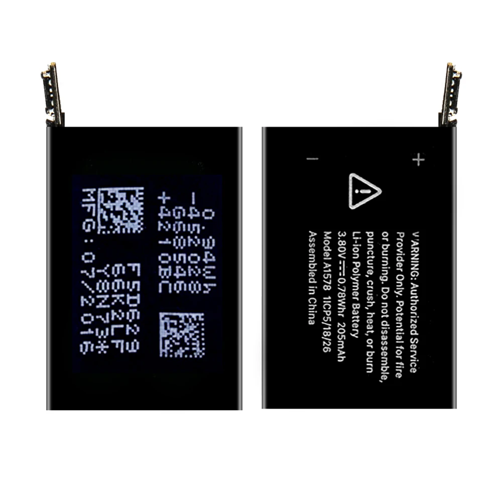 Li-ion Battery A1578 Smart Watch Battery For Apple Iwatch Series 1 38mm Replacement Battery Factory Wholesale Supplier, Black
Li-ion Battery A1578 Smart Watch Battery For Apple Iwatch Series 1 38mm Replacement Battery Factory Wholesale Supplier, Black