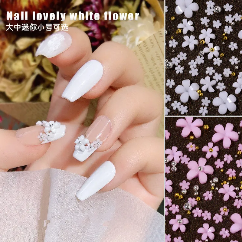 100pcs 50pcs/bag 3mm 6mm 9mm Mini White Resin Flowers for Nail Art Resin Decoration, Multi designs
100pcs 50pcs/bag 3mm 6mm 9mm Mini White Resin Flowers for Nail Art Resin Decoration, Multi designs