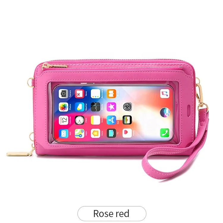 Multifunction PU leather crossbody shoulder bag women touch screen cellphone wallet purse, Red or customized color
Multifunction PU leather crossbody shoulder bag women touch screen cellphone wallet purse, Red or customized color