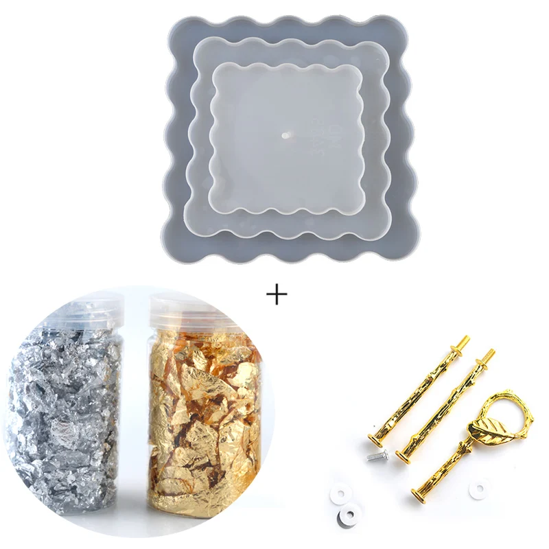 3pcs DIY Fruit Tray Mold Resin Mould Gold Foil Paper Jewelry Craft Handmade Cake Rack Silicone Mold for Resin
3pcs DIY Fruit Tray Mold Resin Mould Gold Foil Paper Jewelry Craft Handmade Cake Rack Silicone Mold for Resin