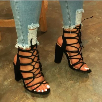 NEW Fashion Cross-tied Summer Women High Heels Pumps Flock Sexy Hollow Out Mesh Lace-Up Sandals Boots Shoes
NEW Fashion Cross-tied Summer Women High Heels Pumps Flock Sexy Hollow Out Mesh Lace-Up Sandals Boots Shoes