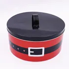 big round metal cookie tin for storing cookie cracker