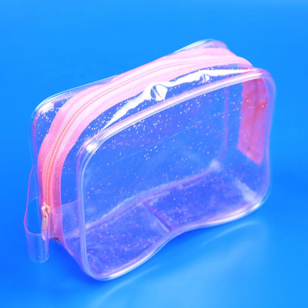 women small mini clear waterproof cosmetic makeup toiletry travel bag pouch