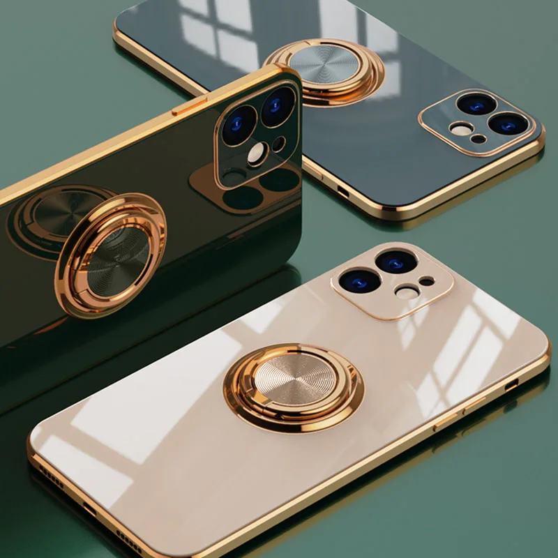 Luxury Plating Silicone Case For Iphone 11 12 pro max x xs xr 6 7 8 6s plus Phone Stand Ring Holder Soft TPU Full Cover, Multi colors
Luxury Plating Silicone Case For Iphone 11 12 pro max x xs xr 6 7 8 6s plus Phone Stand Ring Holder Soft TPU Full Cover, Multi colors