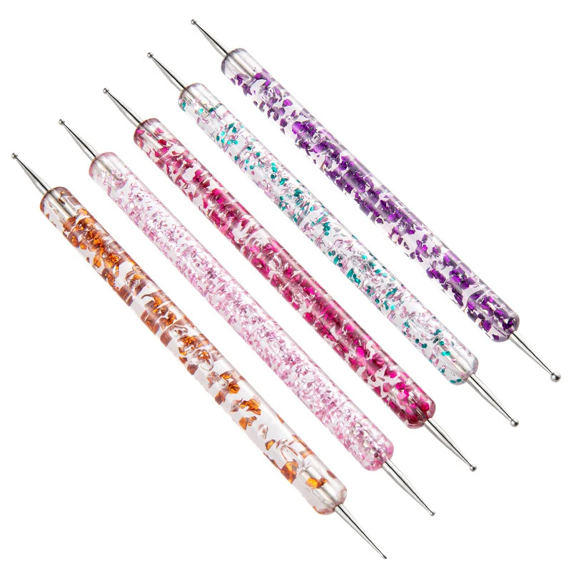 5Pcs Set UV Gel Painting Nail Art Dotting Pen Acrylic Crystal Handle 2 Way Brush Salon Decoration Manicure nail art drawing pen
5Pcs Set UV Gel Painting Nail Art Dotting Pen Acrylic Crystal Handle 2 Way Brush Salon Decoration Manicure nail art drawing pen