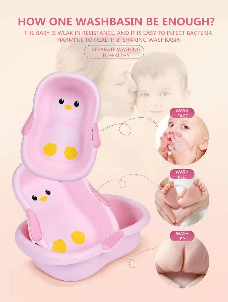 high quality cute penguin style plastic baby wash