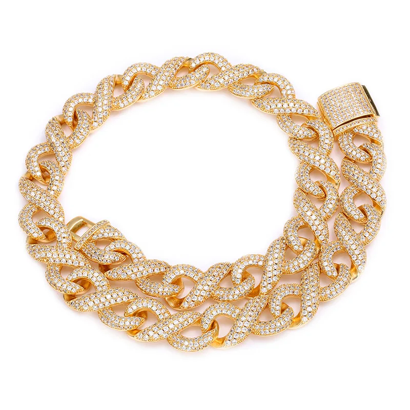15.5 mm Iced Out Cuban Necklace Chain Hip hop Jewelry Choker Gold Silver Rose Gold Color CZ Clasp for Mens Rapper Necklaces Link
15.5 mm Iced Out Cuban Necklace Chain Hip hop Jewelry Choker Gold Silver Rose Gold Color CZ Clasp for Mens Rapper Necklaces Link