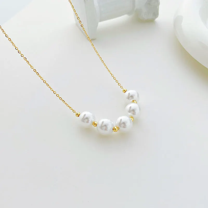 Stainless steel buckle necklace Elegant vintage natural freshwater pearl necklace Women's party jewelry
Stainless steel buckle necklace Elegant vintage natural freshwater pearl necklace Women's party jewelry