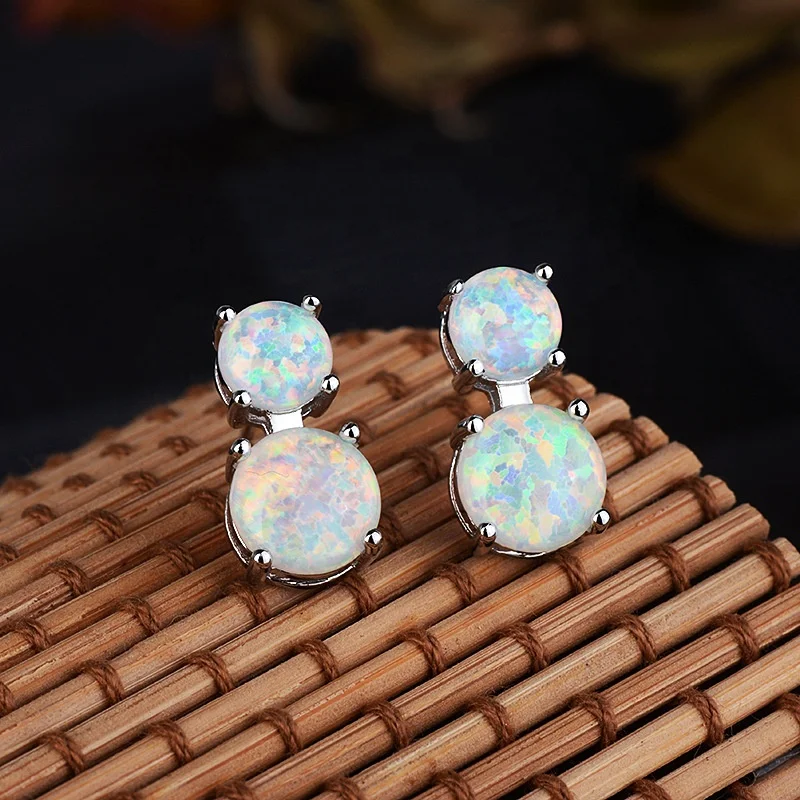 Wholesale European Fashion Jewelry Woman Girl Party Birthday Wedding Gift Round Opal White Gold Stud Earrings
Wholesale European Fashion Jewelry Woman Girl Party Birthday Wedding Gift Round Opal White Gold Stud Earrings