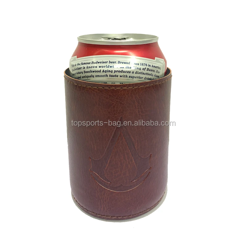 Button Closure PU Leather Beer Can Cooler with Debossed Logo, Any pantone color or multicolor
Button Closure PU Leather Beer Can Cooler with Debossed Logo, Any pantone color or multicolor