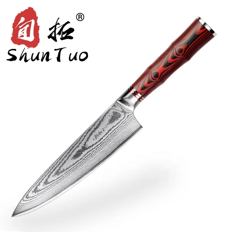 SHUNTUO 8 inch japan Damascus VG-10 Steel 67 Layers damascus stainless steel kitchen knife chefs, Customized color
SHUNTUO 8 inch japan Damascus VG-10 Steel 67 Layers damascus stainless steel kitchen knife chefs, Customized color