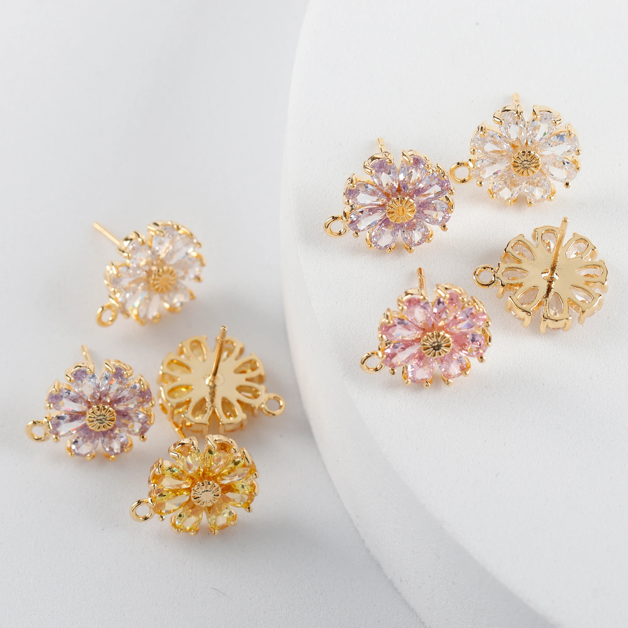 Flower Shape Zircon 18K Gold Plated Diy Earrings Pendants For Women Jewelry Making M1033 6 pcs/lot
Flower Shape Zircon 18K Gold Plated Diy Earrings Pendants For Women Jewelry Making M1033 6 pcs/lot