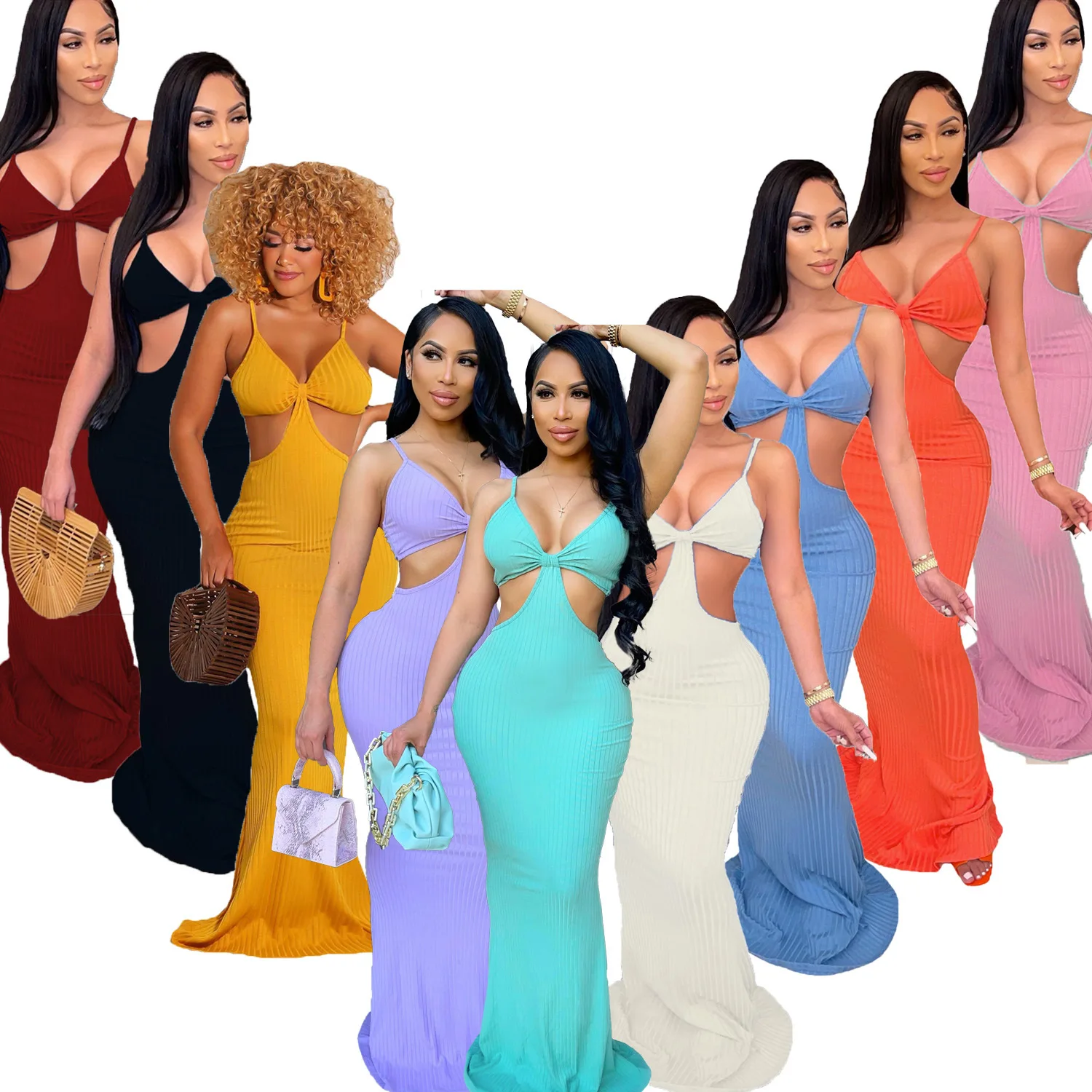 OSINA Hollow Out Sexy Bodycon Elegance Sun Dresses 2021 Lady Summer Bodycon Sun Long Dress
OSINA Hollow Out Sexy Bodycon Elegance Sun Dresses 2021 Lady Summer Bodycon Sun Long Dress