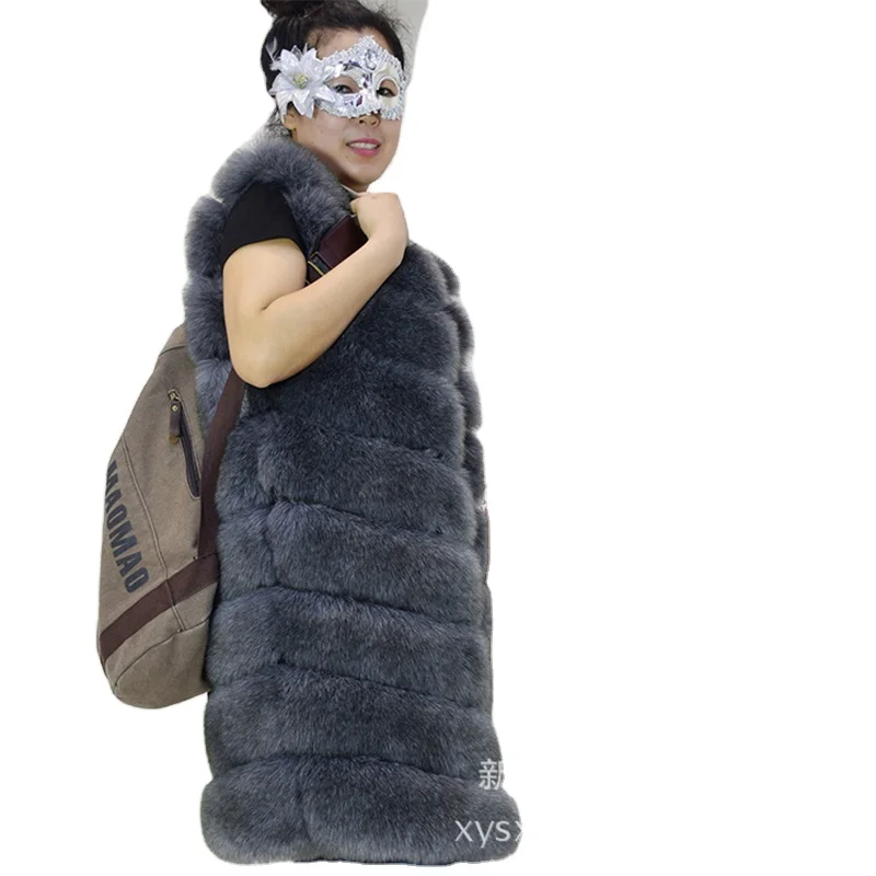 Plus Size Coats China Factory Supply High Quality Fluffy And Soft Women's Long Faux Fox fur Vest Womens Coats, Customized color
Plus Size Coats China Factory Supply High Quality Fluffy And Soft Women's Long Faux Fox fur Vest Womens Coats, Customized color