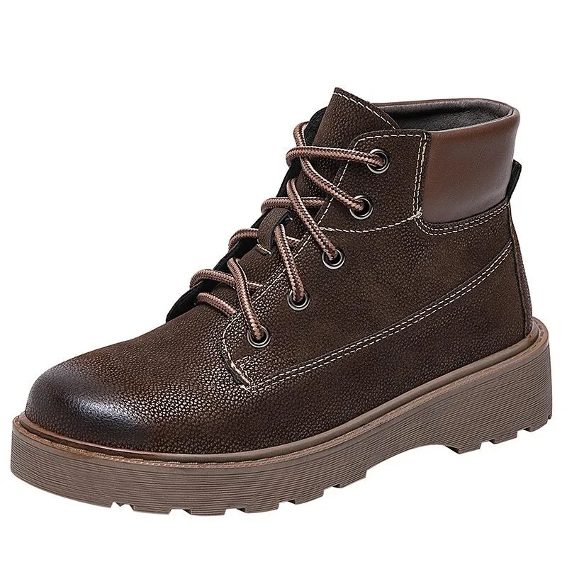 2020 Winter Fashion Lace Up Flat Shoes Woman High Heel Platform PU Leather Boots Lace Up Women Shoes Ankle Boots Size 35-39
2020 Winter Fashion Lace Up Flat Shoes Woman High Heel Platform PU Leather Boots Lace Up Women Shoes Ankle Boots Size 35-39