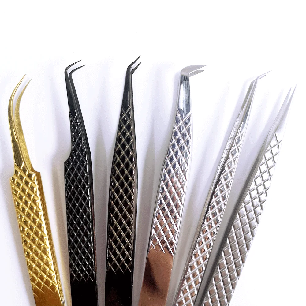 JTFIL Lashes tweezer case eyelash extension set of 5 straight light pink diamond grip eyelash tweezers, Gold plated tweezer
JTFIL Lashes tweezer case eyelash extension set of 5 straight light pink diamond grip eyelash tweezers, Gold plated tweezer