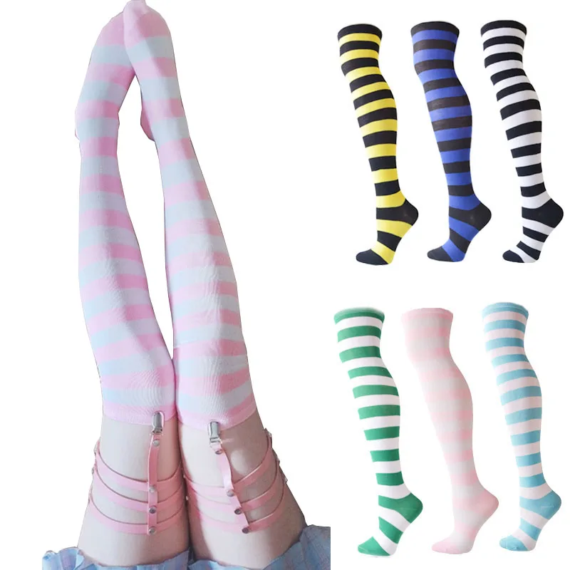 Women Striped Thigh High Over Knee Socks Warm Long Socks Stocking funny Christmas Socks Autumn, Picture
Women Striped Thigh High Over Knee Socks Warm Long Socks Stocking funny Christmas Socks Autumn, Picture
