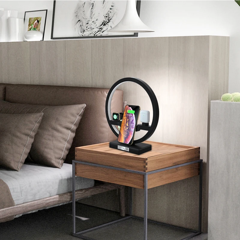 New Product Ideas 2021 Mobile Phone Holder Fast qi Wireless Charger and Lamp, Black white
New Product Ideas 2021 Mobile Phone Holder Fast qi Wireless Charger and Lamp, Black white