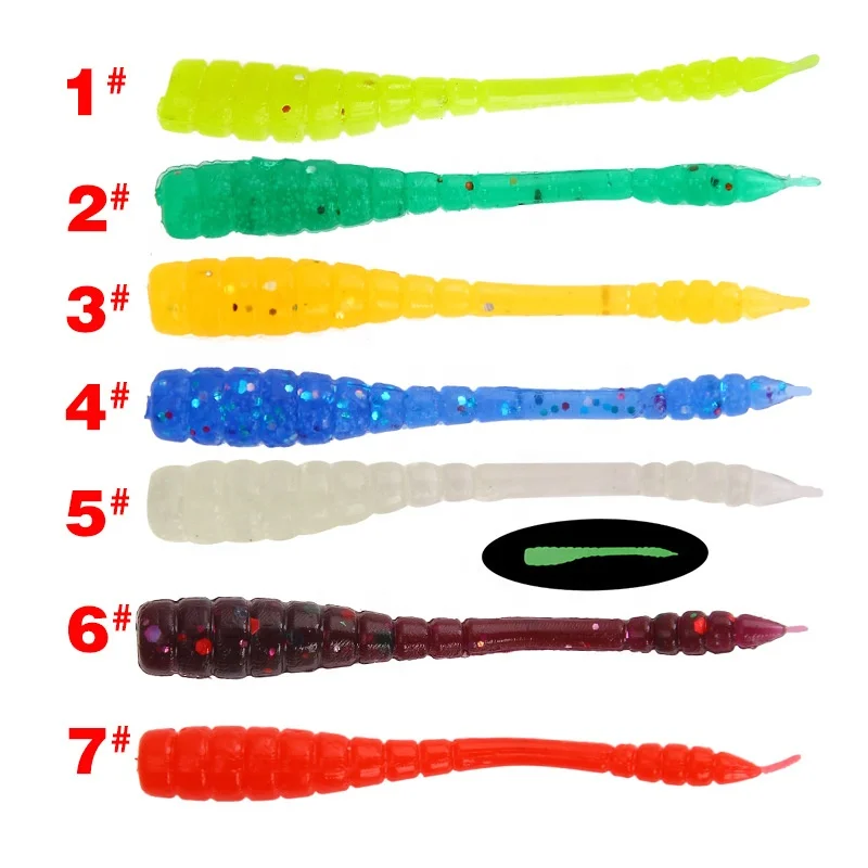 TY 10 Pcs Soft Bait Fishing Worms Larvae 45mm 0.4g Aritificial Wobblers Swimming Silicone Bass Bait for Jerking Fishing Tackle, 7 colors
TY 10 Pcs Soft Bait Fishing Worms Larvae 45mm 0.4g Aritificial Wobblers Swimming Silicone Bass Bait for Jerking Fishing Tackle, 7 colors