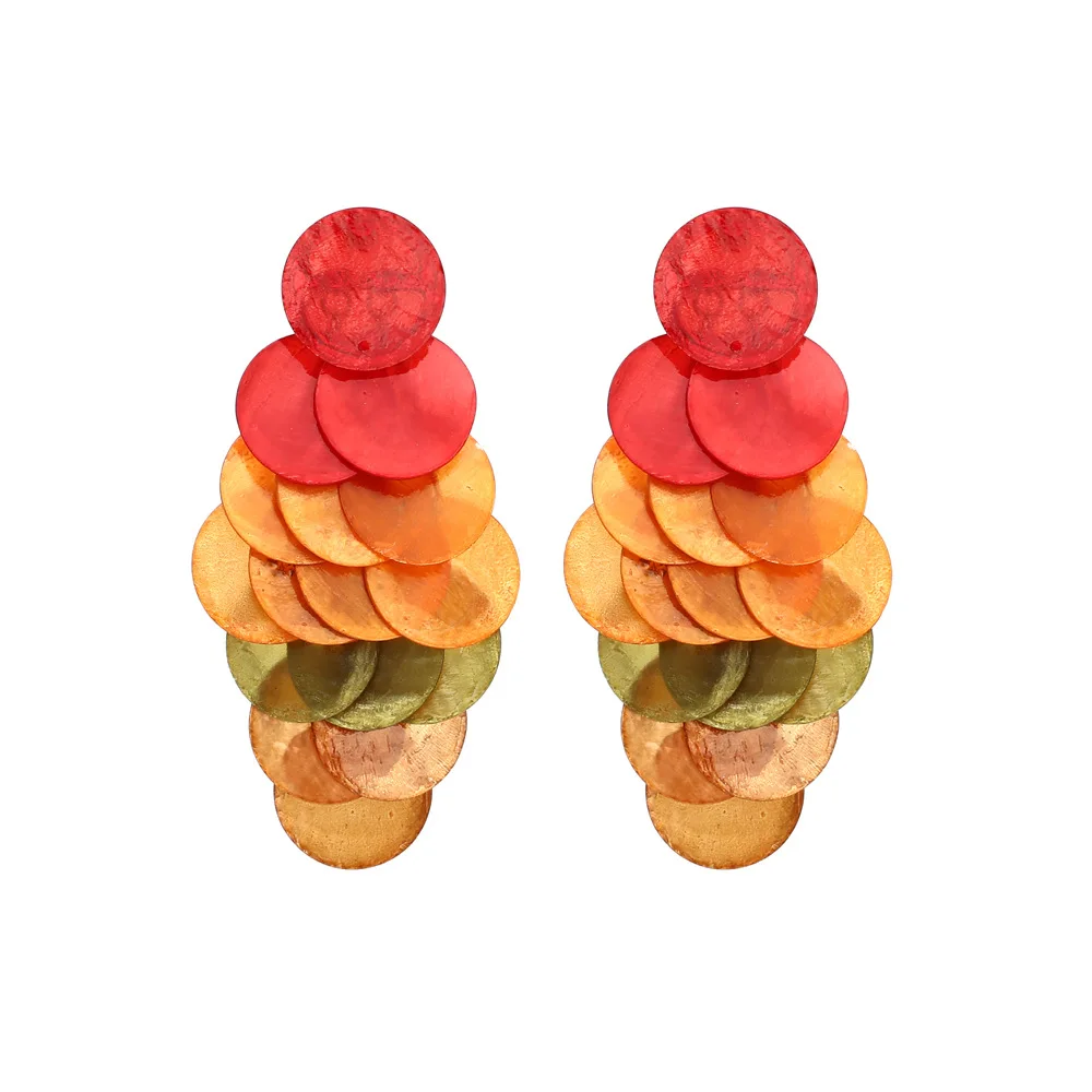 JUHU New exaggerated color natural shell tassel earrings round handmade scale earrings wholesale for women 2020, Colorful
JUHU New exaggerated color natural shell tassel earrings round handmade scale earrings wholesale for women 2020, Colorful
