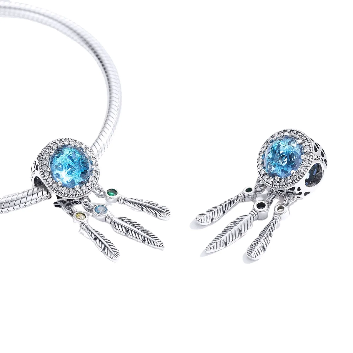 Fine Dreamcatcher Pendant Aquamarine 925 Sterling Silver Bracelet Charms Jewelry Making
Fine Dreamcatcher Pendant Aquamarine 925 Sterling Silver Bracelet Charms Jewelry Making