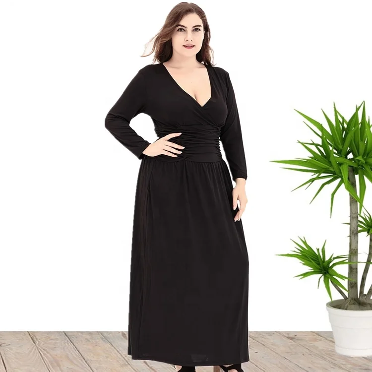 2020 New Style V Neck Long Sleeve Solid Color Plus Size Maxi Long Autumn Dress Women
2020 New Style V Neck Long Sleeve Solid Color Plus Size Maxi Long Autumn Dress Women