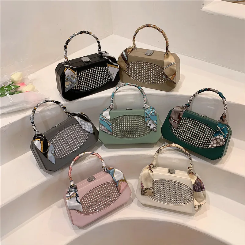 Luxury scarf handle diamond purse women clutch shoulder chain rhinestone hand bags ladies evening bag, 7colors
Luxury scarf handle diamond purse women clutch shoulder chain rhinestone hand bags ladies evening bag, 7colors