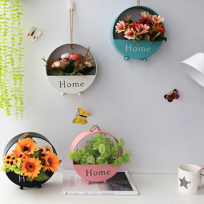 Nordic Creative Round Floral Wall Hangings Ins Simulation Flower Basket Home Wall decoration
Nordic Creative Round Floral Wall Hangings Ins Simulation Flower Basket Home Wall decoration